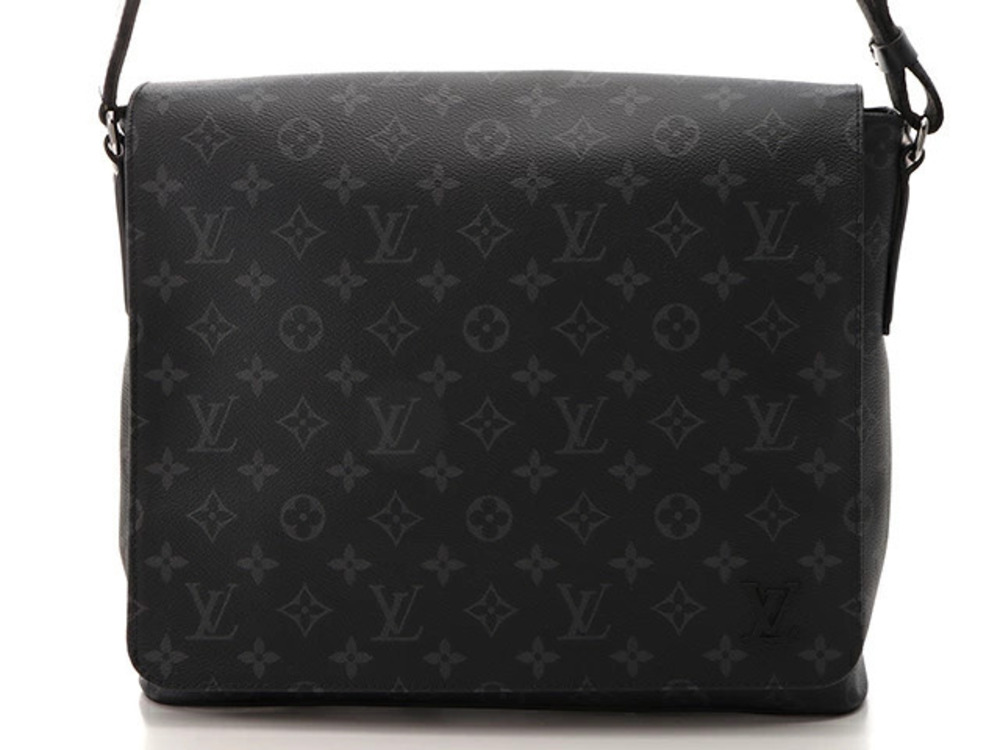 LOUIS VUITTON Shoulder Bag District NM Monogram Eclipse Black